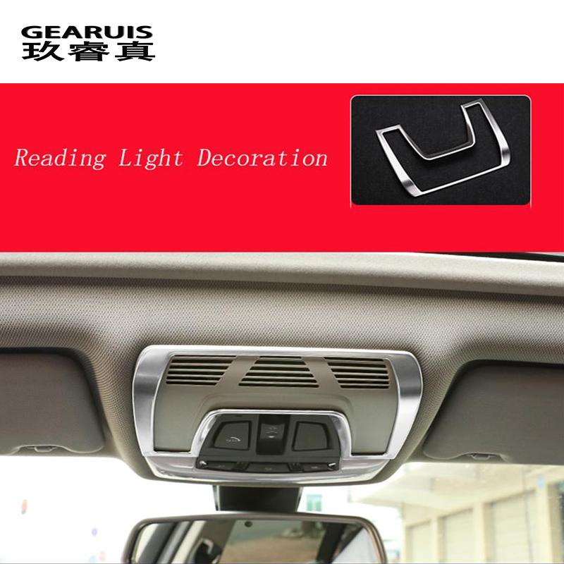 Stainless Steel Car Styling Interior Dome Reading Light Decoration Frame Sticker Cover Trim For BMW 3 Series F30 F34