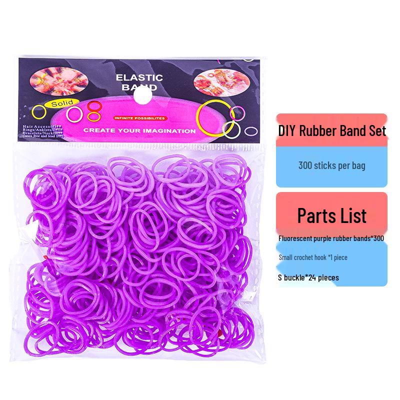 300 Elastici Colorati in Sacchetti per Giocattoli Fai da Te per Bambini e Braccialetti Arcobaleno