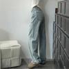 Design Nische Durchbruch High Waist Jeans Damen Frühling Schlepphose Locker Skinny Weitbein Hose Lange Hose Jeans für Damen Lange Jeans