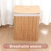 Woven Bamboo Large Hamper Laundry Basket Toy Storage Bin Fabric Foldable Organizer