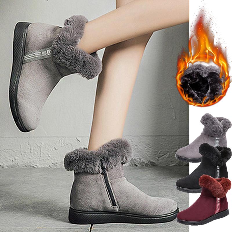 Elegantes mujeres de talla grande ante cuero casual botines cómodos  invierno cálidas botas de nieve comprar a buen precio — entrega gratuita,  reseñas reales con fotos — Joom
