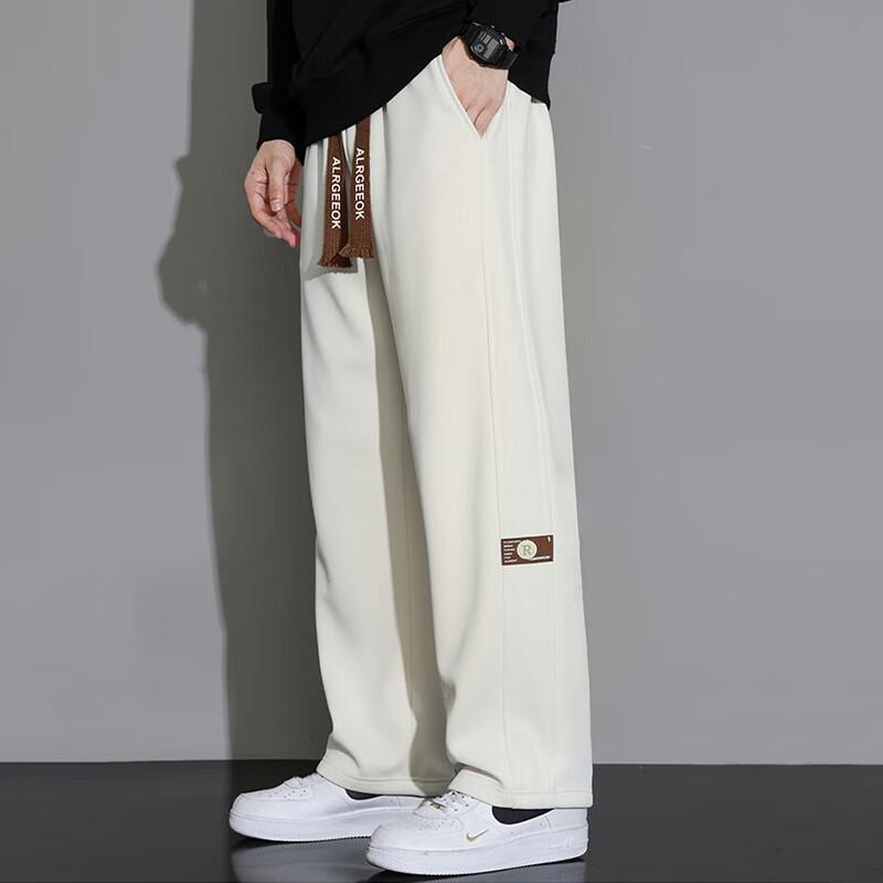 Men's Draped Straight-leg Casual Sweatpants
