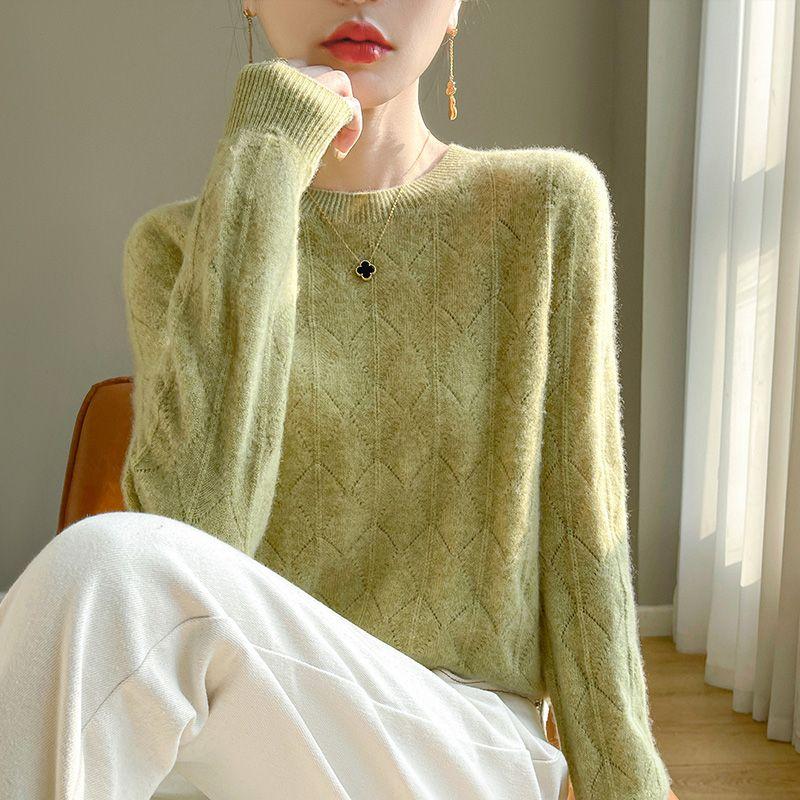 Toamnă Iarnă Femei Pulovere Tricotate Gât O Decupat Pulover Tricotaje Mânecă Lungă Solid Basic Stil Simplu Pulovere