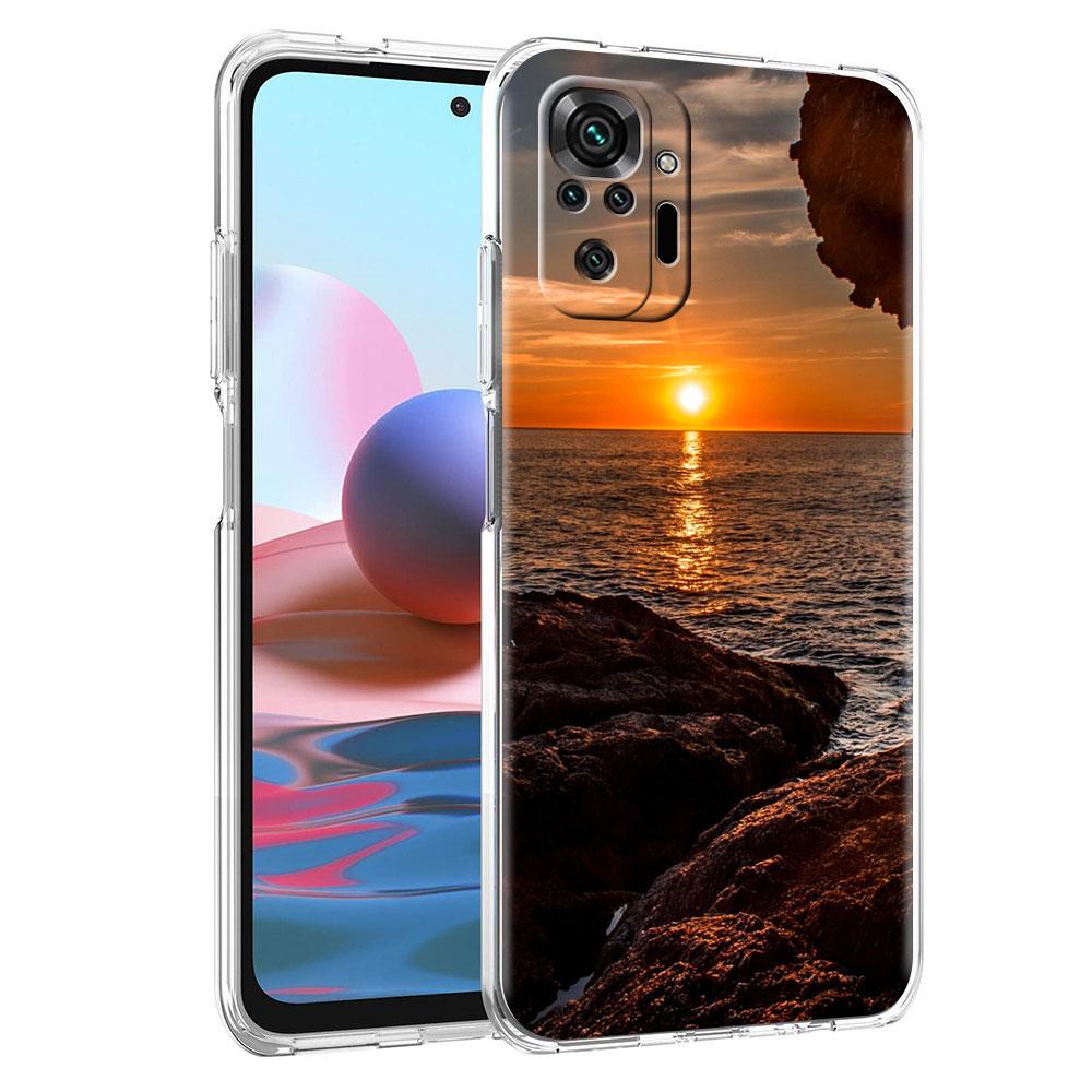 Soft Clear Case For Xiaomi Redmi Note 10 9 8 Pro 9S 10S 8T 9A 9C K40 7 9T 8A Shockproof Phone Cover Summer Vacation Beach Fundas