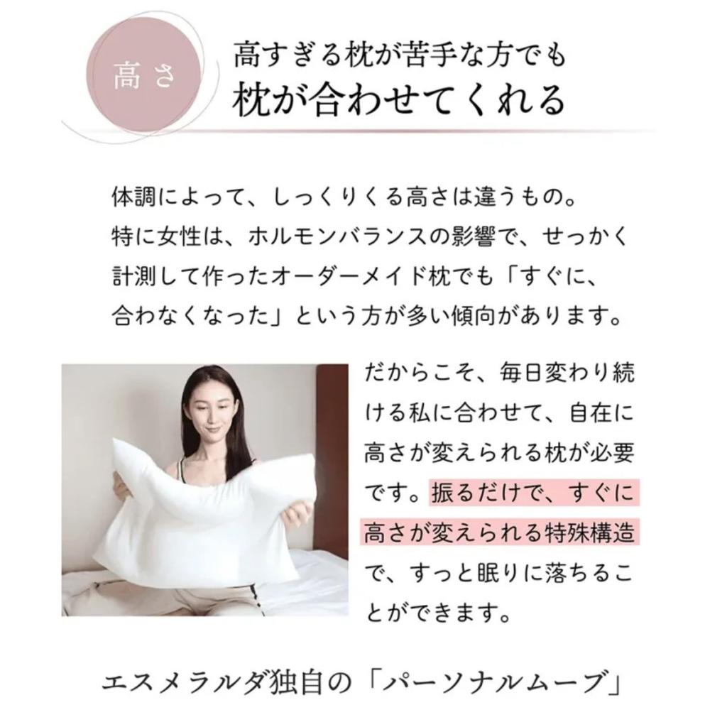 ESMERALDA Breathable Pillow for Women, Made In Japan, Includes Dedicated Cover, Washable (Heather Gray)