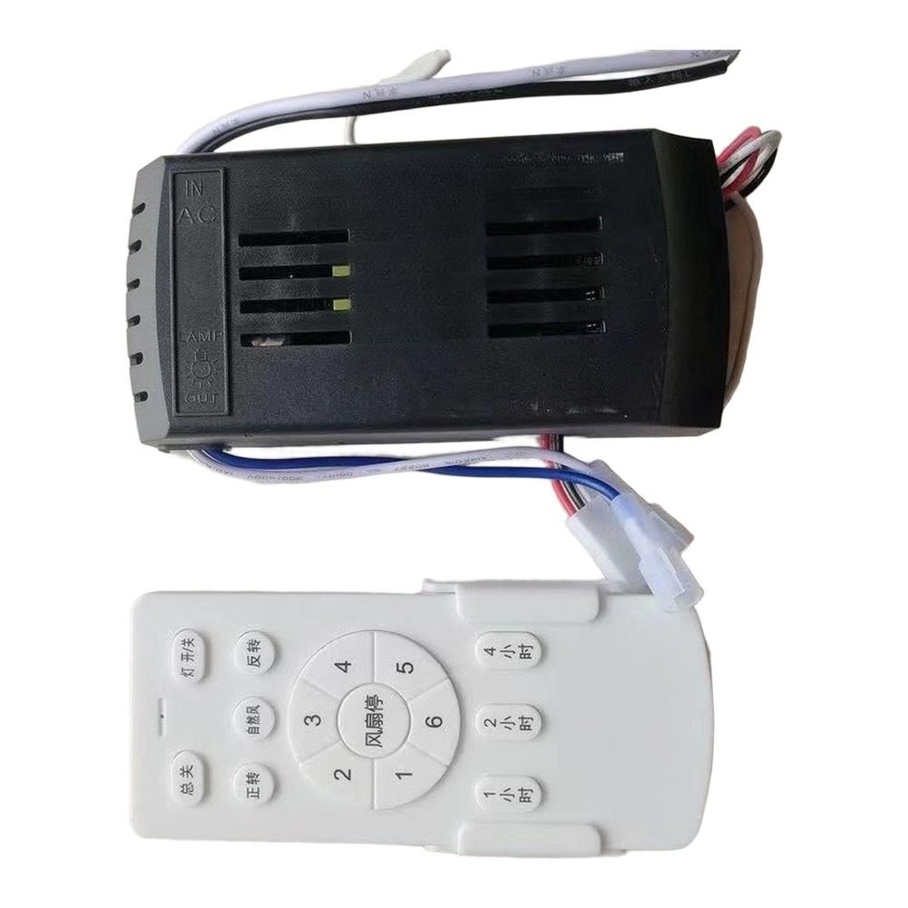 Variable Frequency Remote Control 6-Speed Adjustable For Ceiling Fan Light With Timer And Reversible Rotation Controller