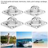 4PCS 8MM Eye Plate Diamond Shaped Ceiling Hook Pad Staple Hook Loop Marine Hardware Yacht Accessories