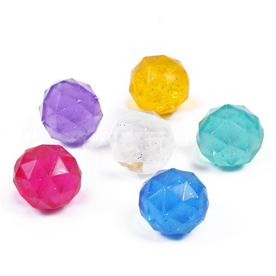 15/50pcs Floating Diamond Bouncy Ball Elastic Ball Training Tool Festival Party Gashapon Supplies Cat Interactive Game Props XJM