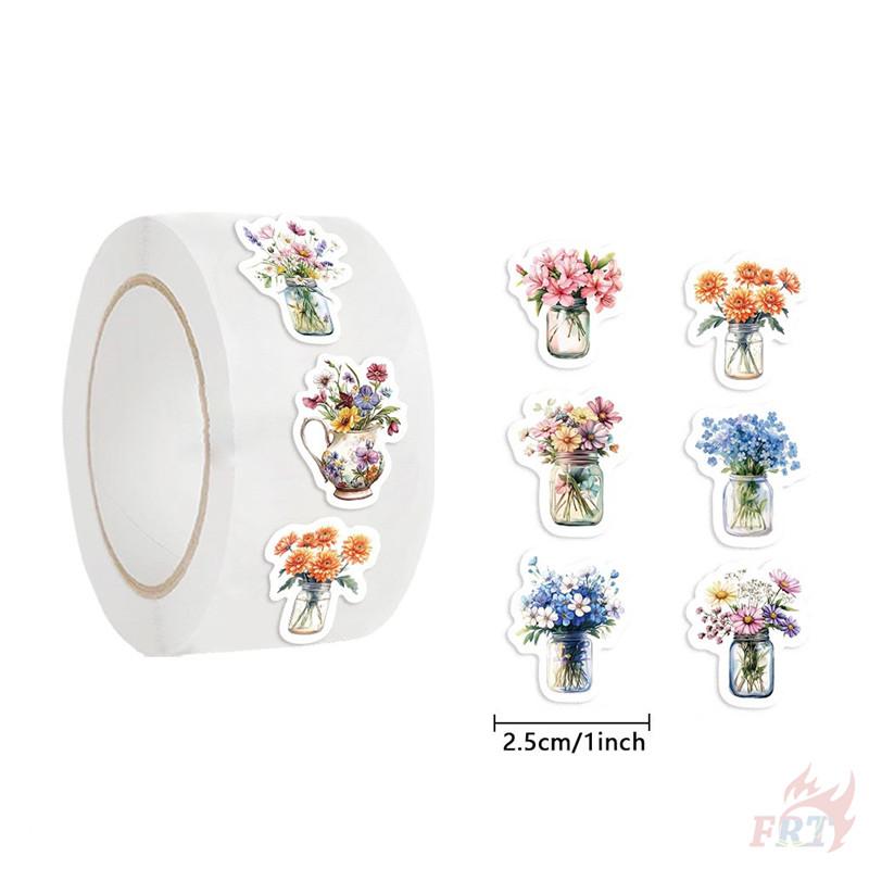 500 stk/rull Ins Blomster & Lesing Belønningsklistremerker for barn - DIY Scrapbøker Album Dekor Forseglingsetikett Dekaler