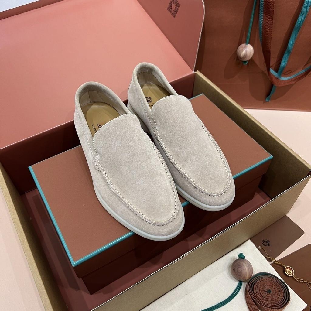 Holiday Gifts Luxury LP Series Genuine Leather Men‘s Loafers Master Handmade Flat Casual Non-slip Outdoor Breathable Beach Shoes