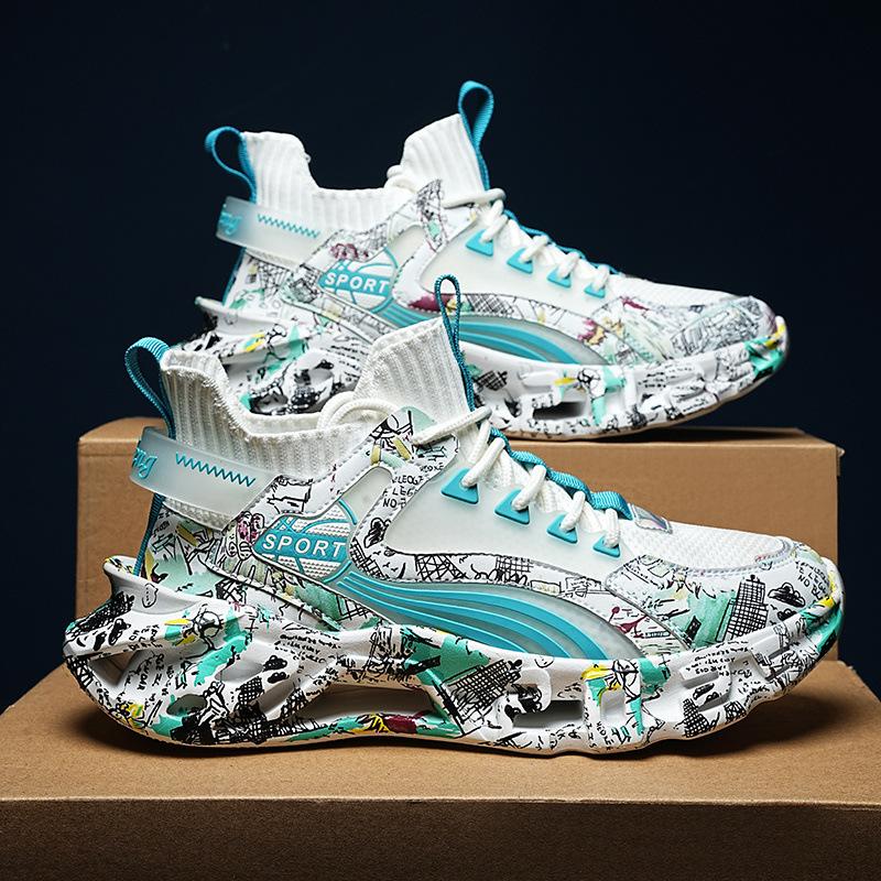 Men's shoes summer breathable 2025 new sports shoes men's mesh spring casual shoes lightweight shock-absorbing running shoes