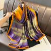 Women The Four Seasons Bandanna Popular Style 180X90CM Scarves Beach Sunscreen Luxury Silk Scarf  New Design Square Shawls