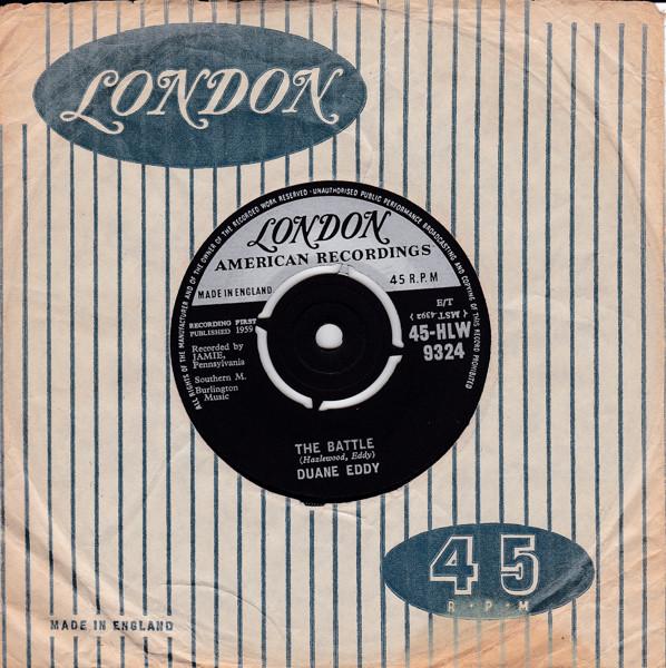

7inch Record DUANE EDDY - The Battle 45HLW9324 London Records, 1959 UK Rock Used