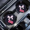 6PCS Car Coasters, Leopard Print Decorative Round Heat-Insulating Stain-Proof Cup Holders, for Auto Accessories Sale Goods