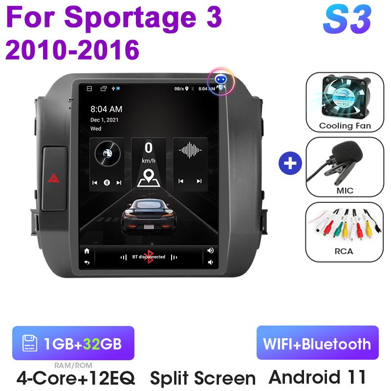 

2 Din Android 12 автомобильный радиоприемник для KIA Sportage 3 SL 2010 - 2016 Мультимедийный видеоплеер GPS 4G Carplay Авто Стерео QLED RDS DSP WIFI