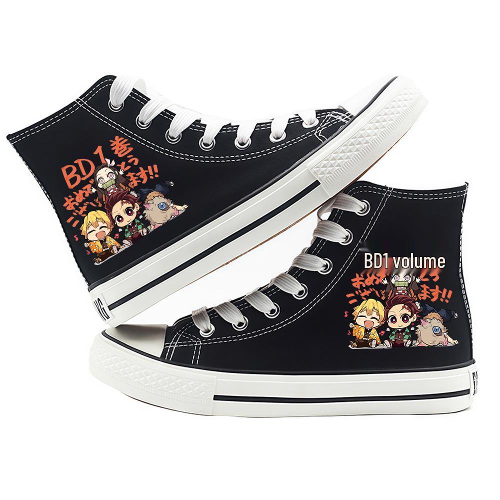 Scarpe da Ginnastica Alte in Tela Demon Slayer - Unisex Moda Cartoni Animati