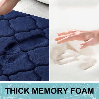 Memory Foam Bathroom Rug Anti-slip Bathroom Mat Ultra Soft Floor Mat Non-Slip Water Absorbent and Machine Washable