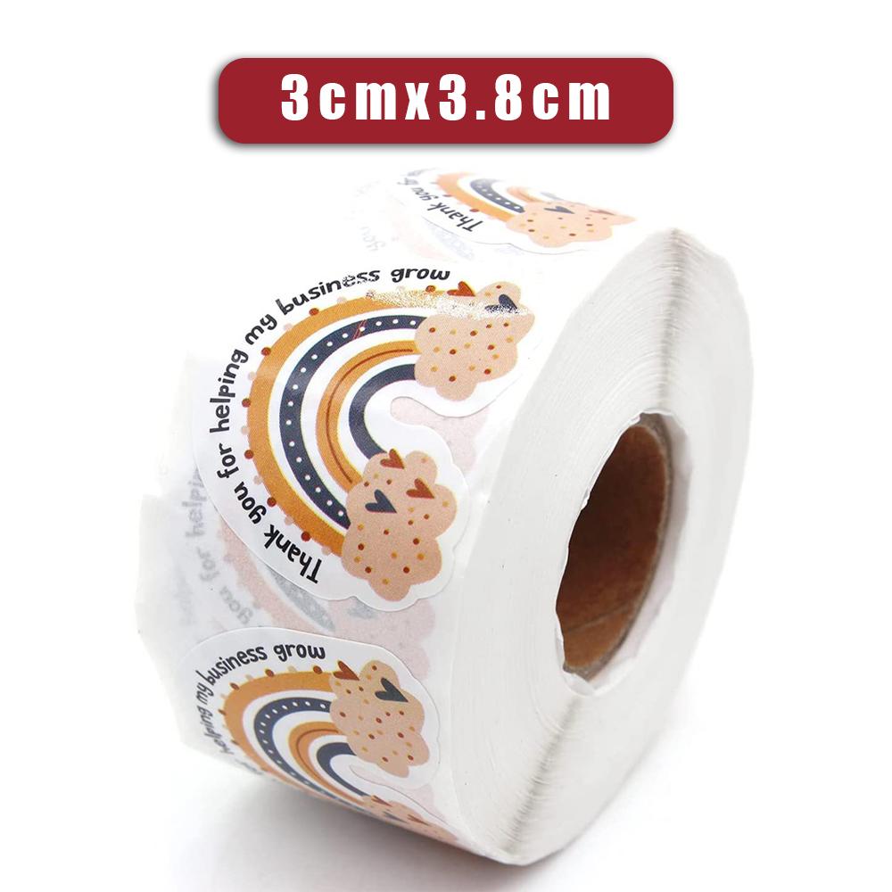 

1.5 Inch round Rainbow Wedding Baking Sticker Label Thank You Holiday Party Decoration Birthday Gift Creative Stationery Label