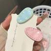 4 Stück Mädchen Haarspangen Anti-Rutsch-Zähne Wassertropfenform Haarspangen für abgebrochenes Haar und Pony Haarspangen Macaron-Farbe Glänzendes Harz Leichte Haaraccessoires