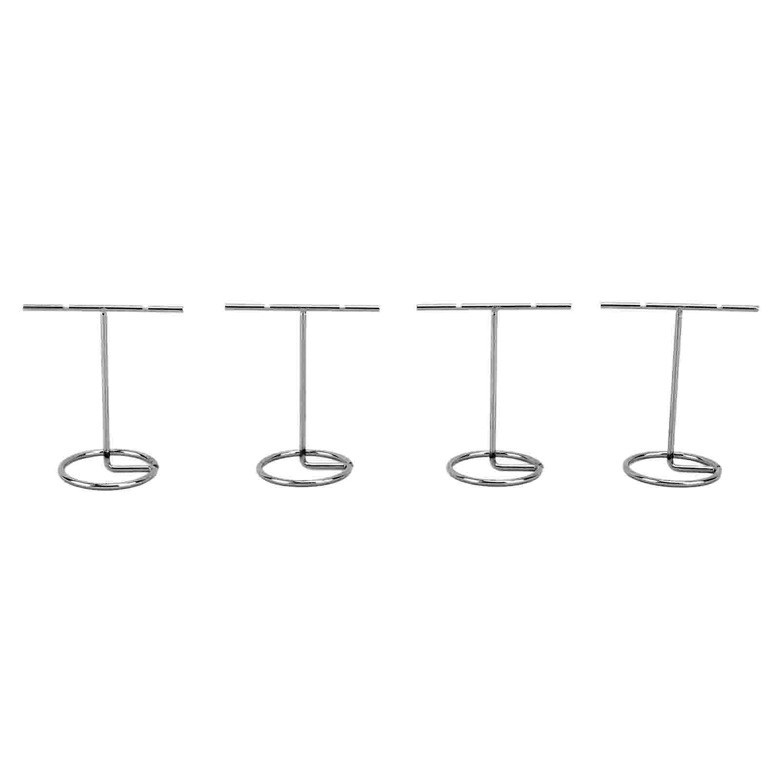 

4 шт. Т-образная подставка для сережек, подставка для демонстрации ювелирных изделий, фотореквизит, Т-образная щелевая подставка для ожерелий для магазина, гардероба чёрный