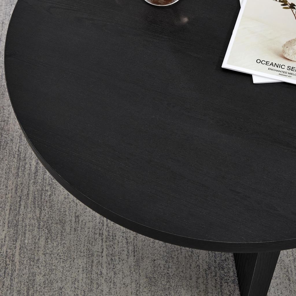 Elegant Round Coffee Table Living Room Table Side Table Coffee Table Round 80CM - Stylish & Space-Saving for Every Room (1 Piece)