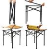 Outdoor Camping Equipment Nylon Folding Desk 50-80CM Height Adjustable Lifting Table