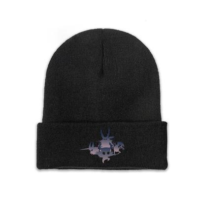 Hollow Knight  Gradient Knit Hat Beanie Winter Hats Warm Unisex  Fashion Skull Video Game Caps Unisex Women Gift