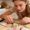 4er Hühnchen-Keksstempel-Set Edelstahl Kükenform Hühnerförmige Kekse Back-Ausstecher Formen Für Ostern Geburtstage