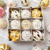 Neueste Champagner Gold Weihnachts-Kugeldekorationen Frohe Weihnachten Baumschmuck Exquisite geformter Weihnachtsanhänger Party-Dekoration Kugel