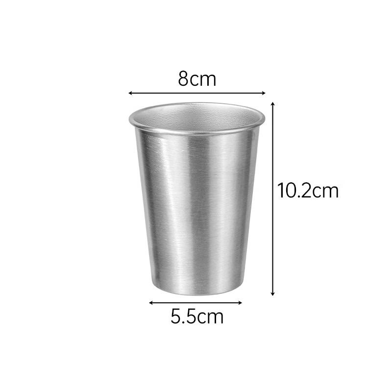 Shangqi Stainless Steel Rolled Edge Drinking Cups Set