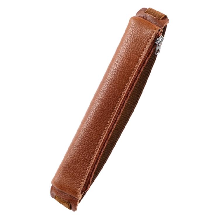 Leather Stylus Sleeve Portable Capacitive Pencil Case with Adjustable Elastic Band for Tablet Notebook Planner Folder
