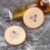7cm Round Oak Wood Beer Bottle Opener Portable Round Beer Soda Opener Easy To Open The Lid Gadgets Bar Tools