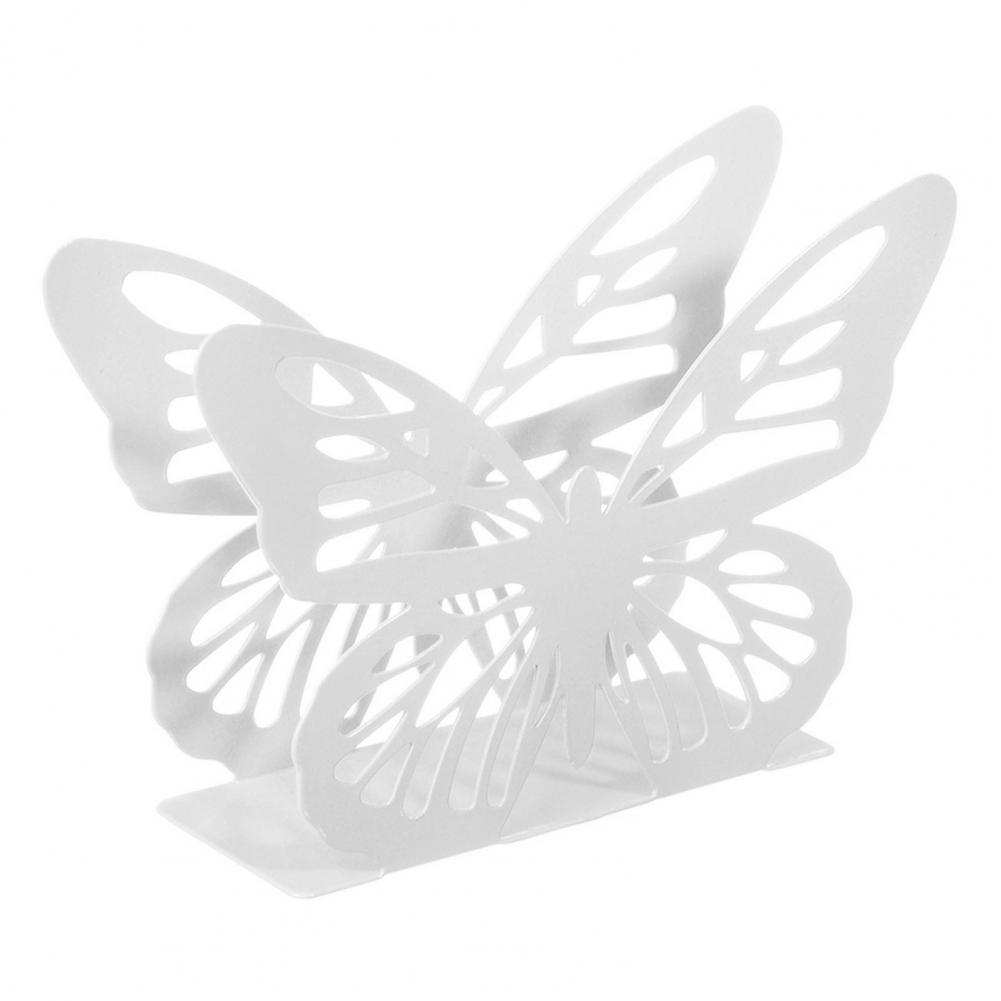 

Table Napkin Holder Paper Towel Holder Creativity Exquisite Convenient Stainless Steel Butterfly Shape Freestanding Tissue Dispe белый