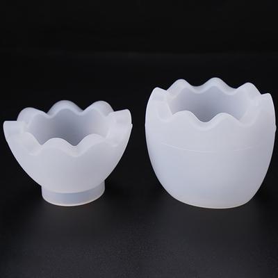 Egg Shape Candle Jar Mold Storage Box Silicone Mold With Lid Egg Candle Cup Gypsum Dripping Mold Craft Making Molds Decoration ADM