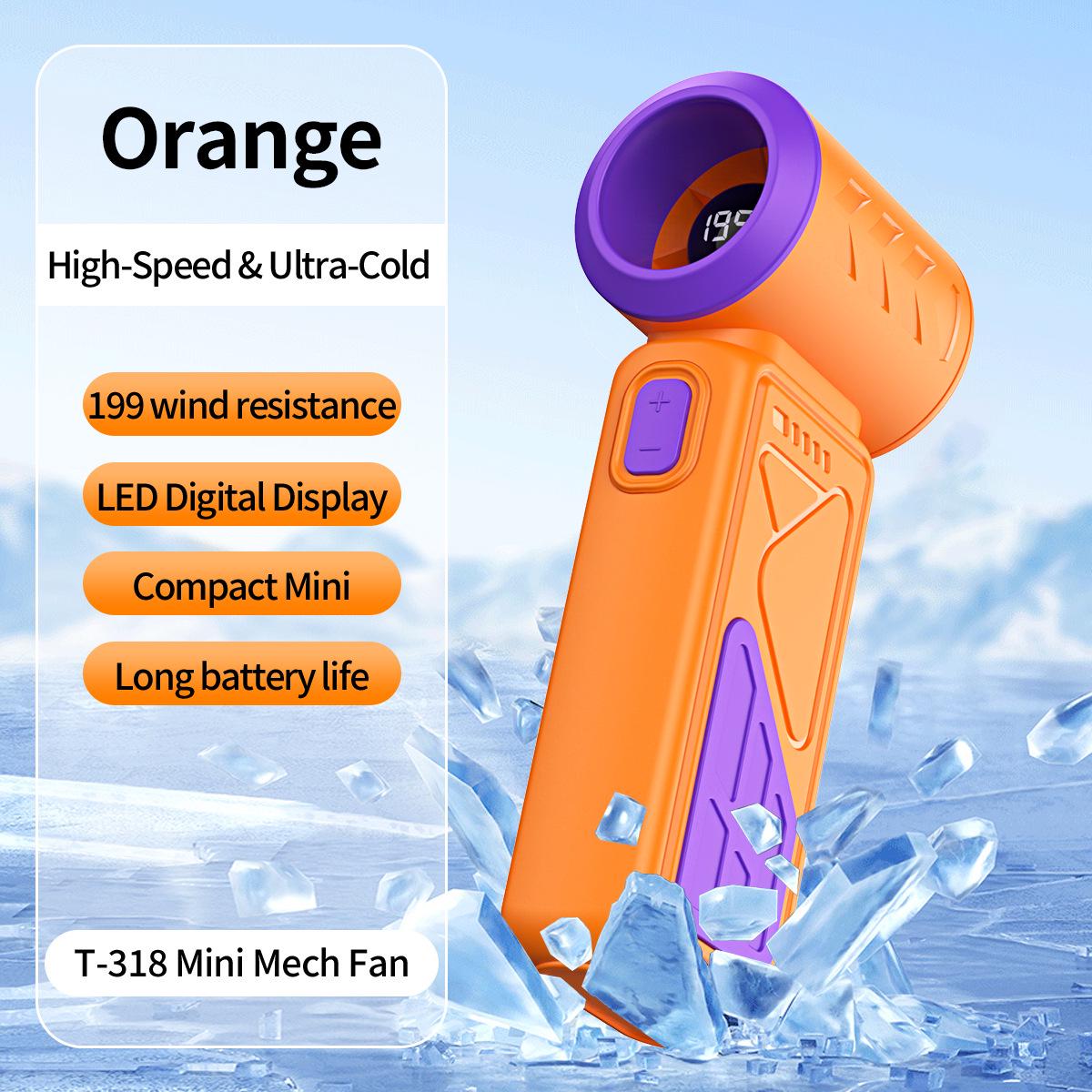 2026 SE Asia T318 Multi-Color 199-Speed High-Power Handheld Fan 136x56x36