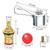 Tap Cartridge Tap Valve Set Tub Turn Cartridges Gland Washbasin Ceramic Disc Faucet Accessories Kitchen Bathroom