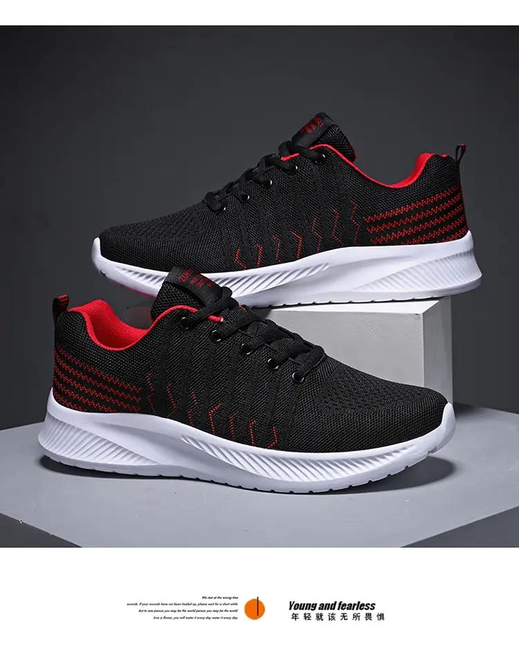 2026 Fly Woven Mesh Shoes Men Summer Breathable Sports Sneakers Lightweight Fashion Trendy Casual Walking Footwear