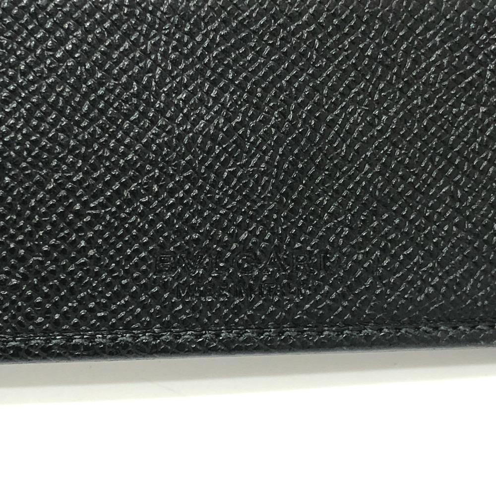 BVLGARI logo Short wallet, Wallet, Compact wallet Folded wallet  Black