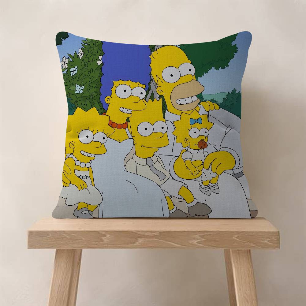 Cartoon The S-Simpsons-es Cushion Cover Inches Farmhouse Decor Home Throw Pillow Covers For Couch Decorations