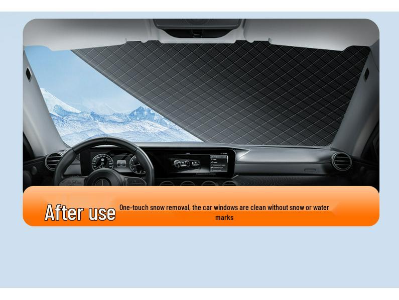 Verdickte Magnetische Wasserdichte Auto Schneeabdeckung - Vergrößerte Windschutzscheibe Halbkörper Oxford Tuch Winterschutz
