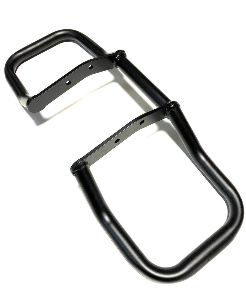 Kawasaki Engine for Custom Parts Guard/Hanger, Black/Silver Plated, W800, W650, W400, etc., (Black)