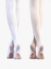 Girls' Flesh-Colored Ballet Socks with Cut-Out Design - Dance Tights for Children