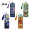 Handmade Gift for Readers 4PCS Christmas Theme Diamond Painting Bookmarks, Creative DIY Art Kits, Crafts Beginners Stress Relief Portable Book Markers