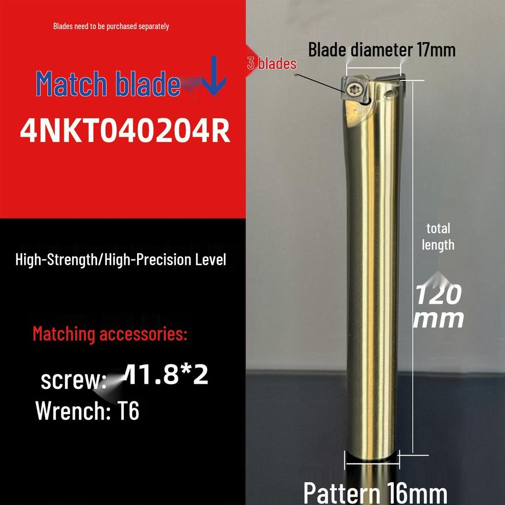 Shock-Resistant Fast Feed Milling Cutter Holder with Double-Sided Exn03R Toshiba lnmu0303 Insert for 4NTE90 Roughing.