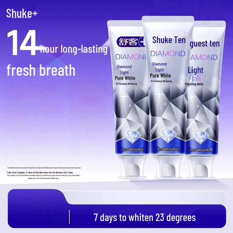 

Shuke Diamond White Mint Toothpaste 3-Pack