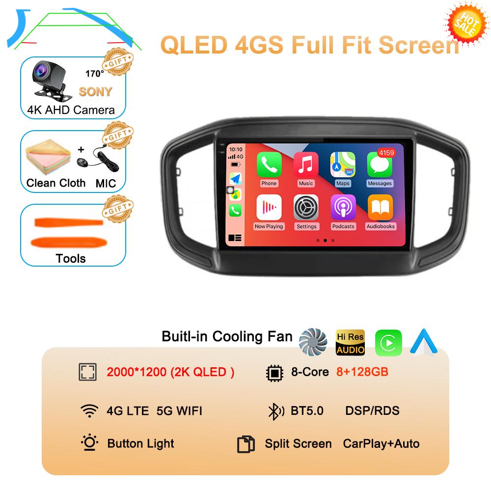 Android 14 Auto Carplay For Fiat Strada 2020 2021 2022 Car Radio Multimedia Video Player GPS Navigation Stereo 360 Camera WIFI