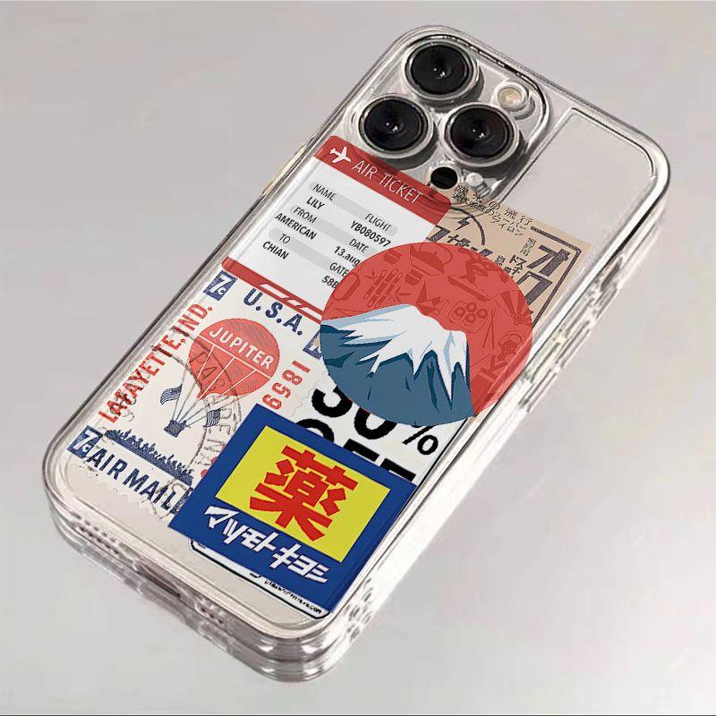 

Ретро-коллаж в японском стиле Чехол для телефона iPhone 11 12 13 14 15 16 17 Pro Max 17 Air 16E 17E Plus Силиконовый чехол Coque iphone 14 Plus