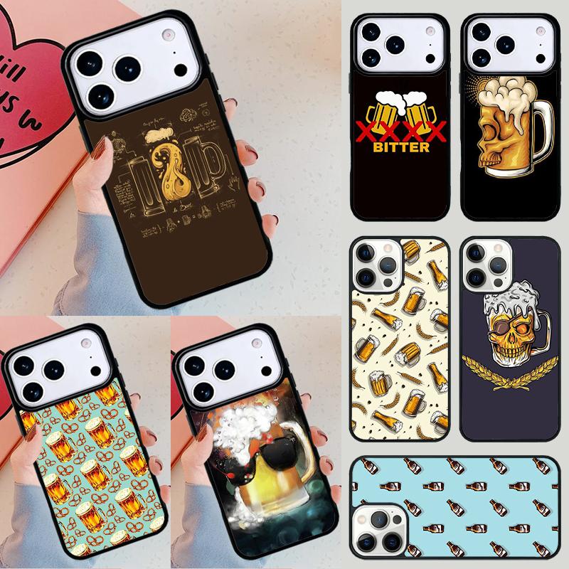 Beer Mug Beer Bubbles Phone Case For iPhone 17 Air 14 15 13 12 Max Cover For Apple 14 15 16 16e 11 Pro Max Plus Coque