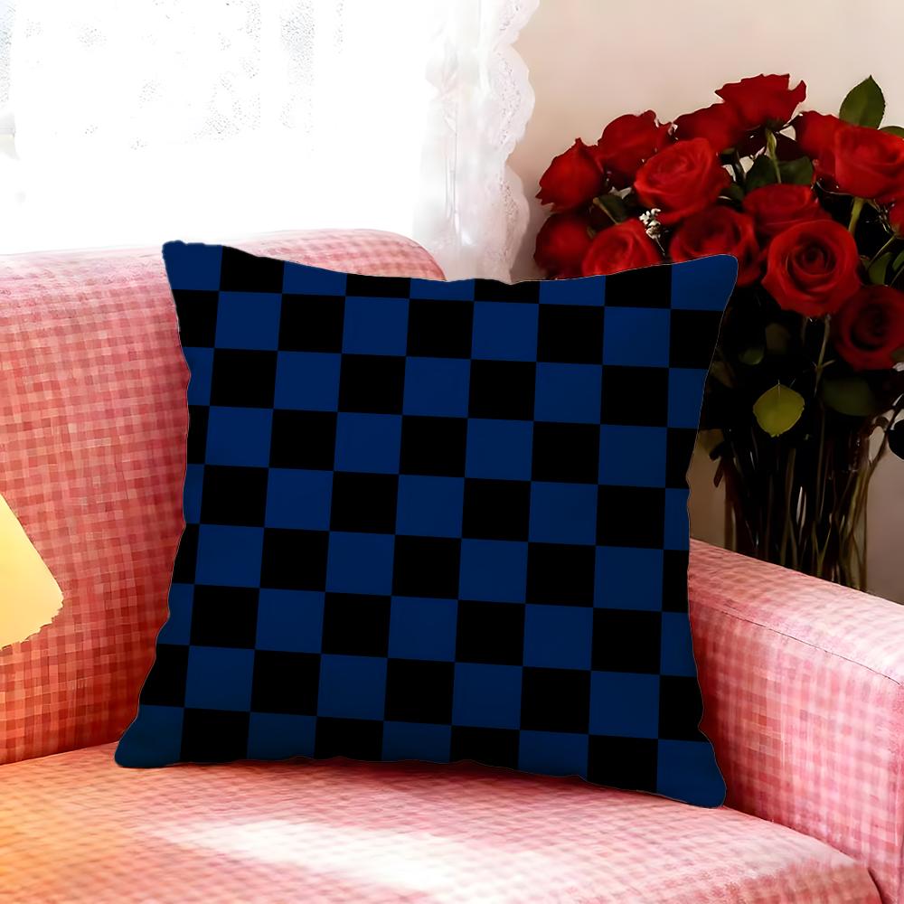 Stylish Black White Checkerboard Cushion Cover Premium Soft Pillowcase SkinFriendly MultiPurpose for Home Office Travel