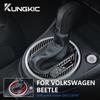 For Volkswagen Beetle 2012 2013 2014 2015 2016 2017-19 Gear Shift Panel Real Soft Carbon Fiber Sticker Car Interior Accessories
